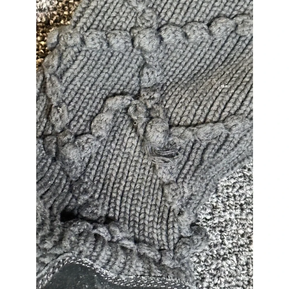 UGG Australia Lattice Cardy Charcoal Grey Knit Tall‎ Boots 5879 Womens 8